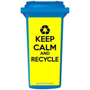 Keep Calm And Recycle Wheelie Bin Stickers Panel